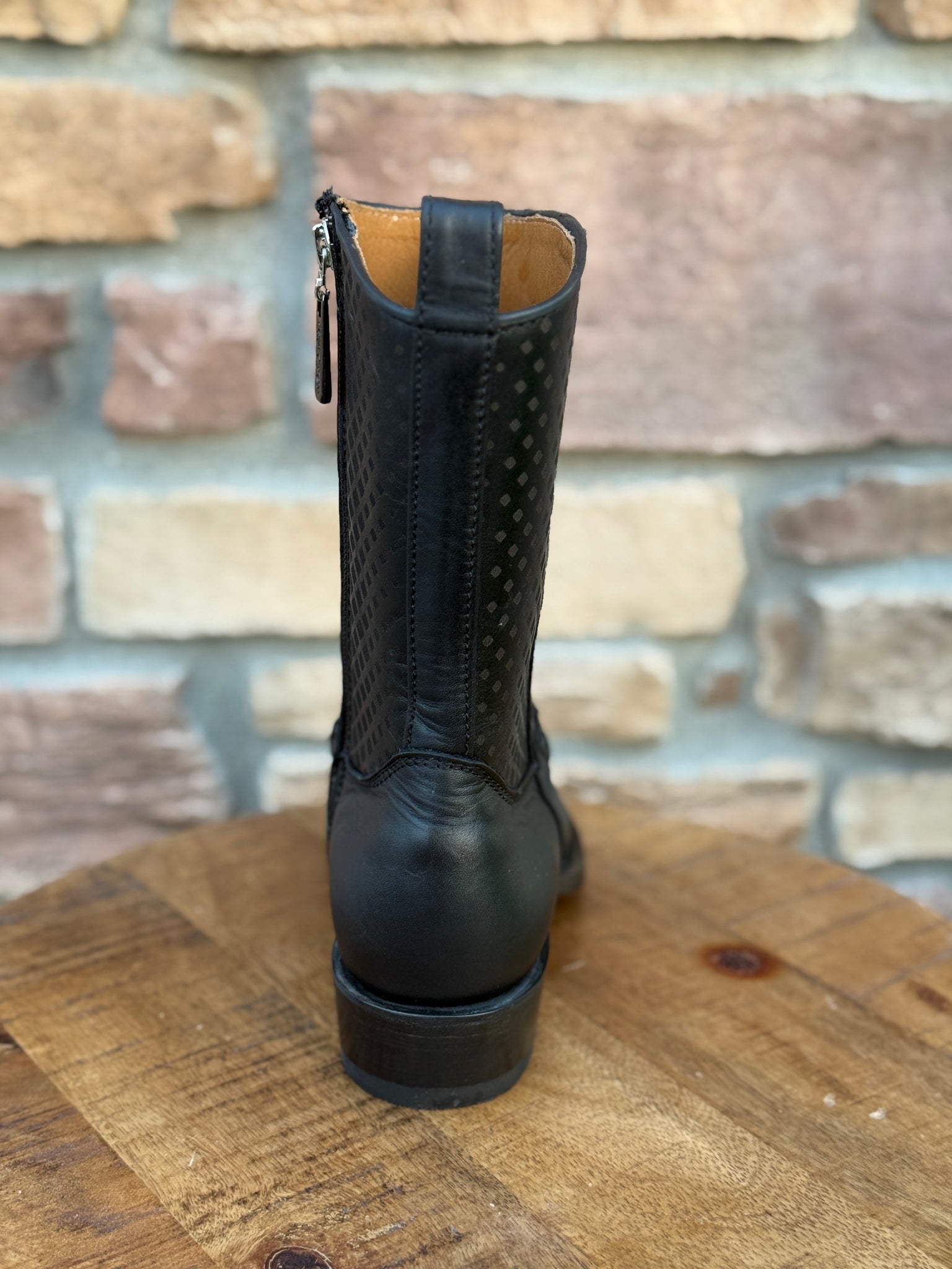 Men's Los Altos Caiman Belly 7X Toe Ankle Boots Black
