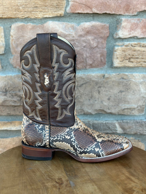 Los Altos Python Oryx Wide Square Toe Boots
