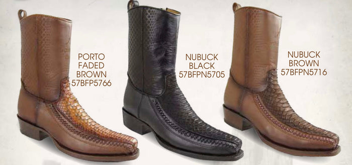 Men's Los Altos Boots Python 7X Toe Porto Brown