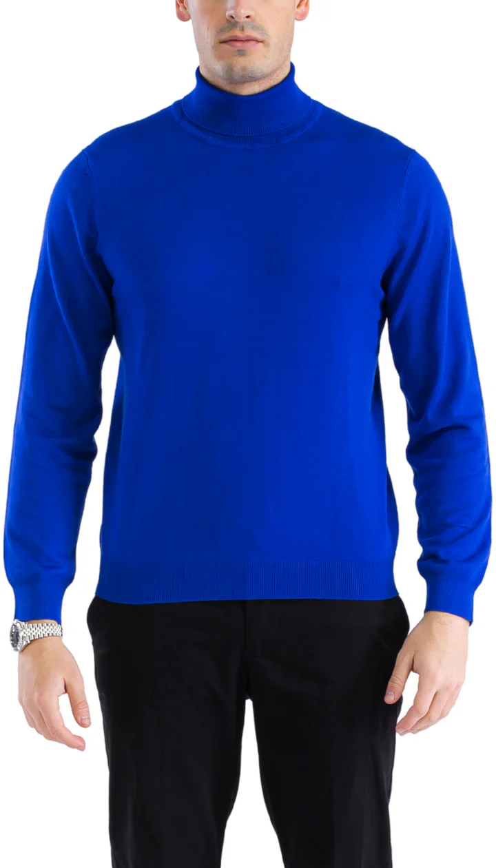 MENS INDIGO PULLOVER TURTLENECK SWEATER – SuitUSA
