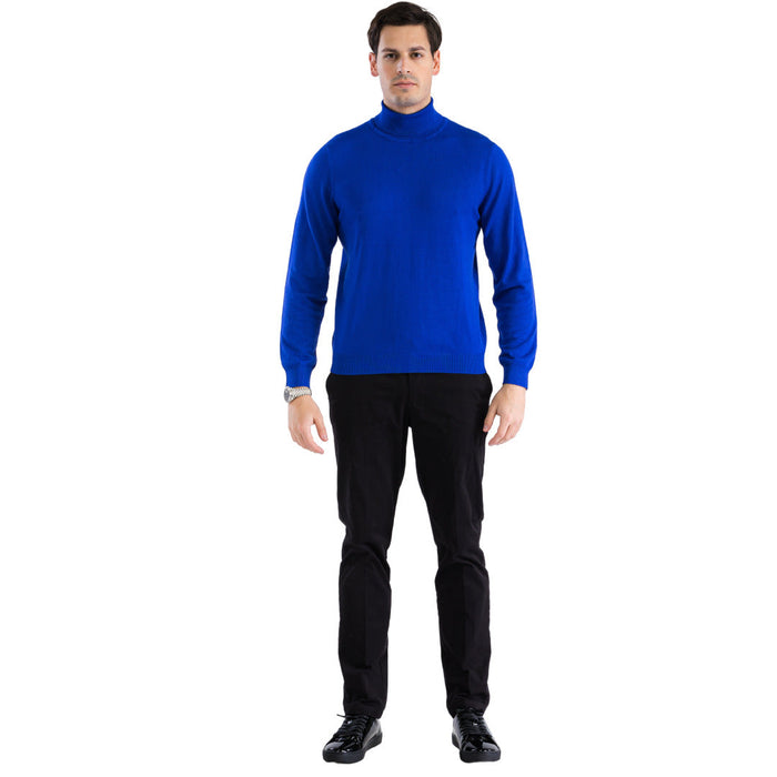 MENS INDIGO PULLOVER TURTLENECK SWEATER USA Men's Outlet