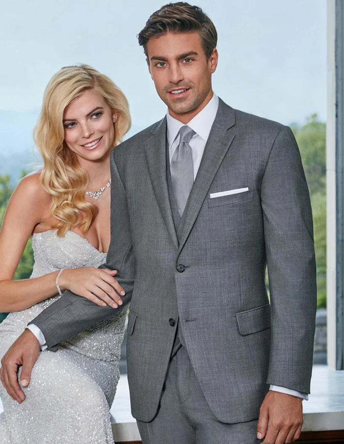 Designer Gray Prom Tuxedo - Grey Wedding Tuxedo Suit