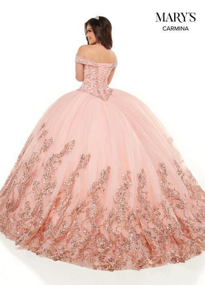 Off Shoulder Beaded Corset Tulle Ball Gown with Cape Quinceañera Dress by Rachel Allan MQ1075