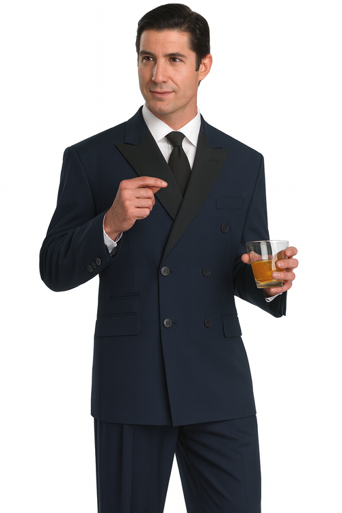 Navy Blue Tuxedos - Double Breasted Tuxedo