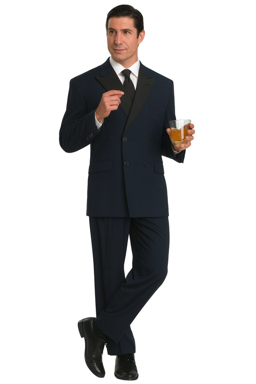 Navy Blue Tuxedos - Double Breasted Tuxedo