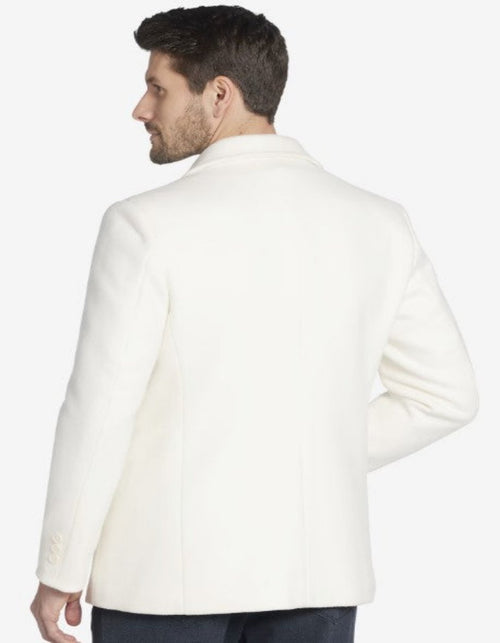 Cream Color Pea Coat - Ivory Double Breasted Wool Coat - Off White Car Coats USA Men's Outlet