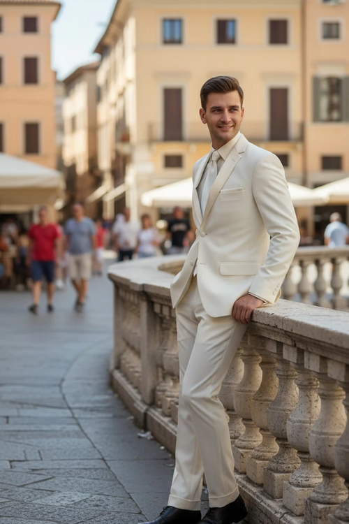 Ivory 2-Button Notch Tuxedo