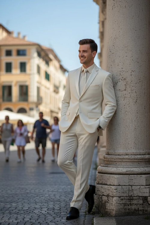 Ivory 2-Button Notch Tuxedo