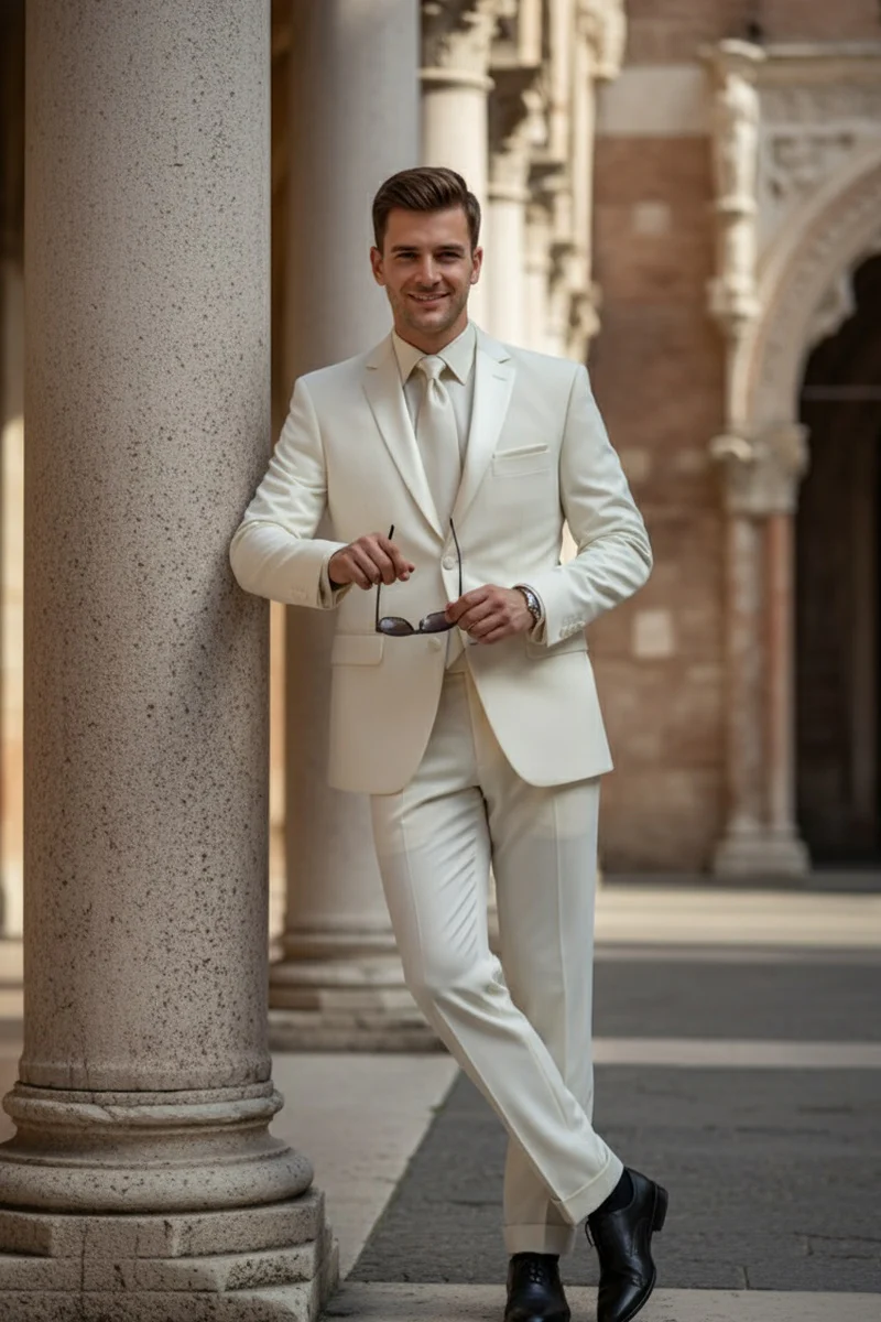 Ivory 2-Button Notch Tuxedo