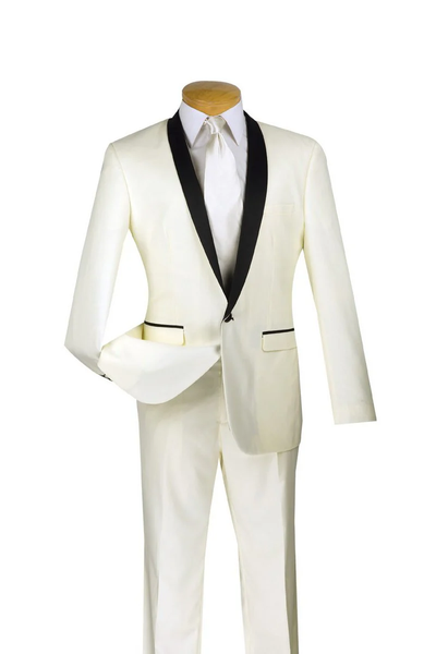 Ivory Vinci 1-Button Shawl Tuxedo
