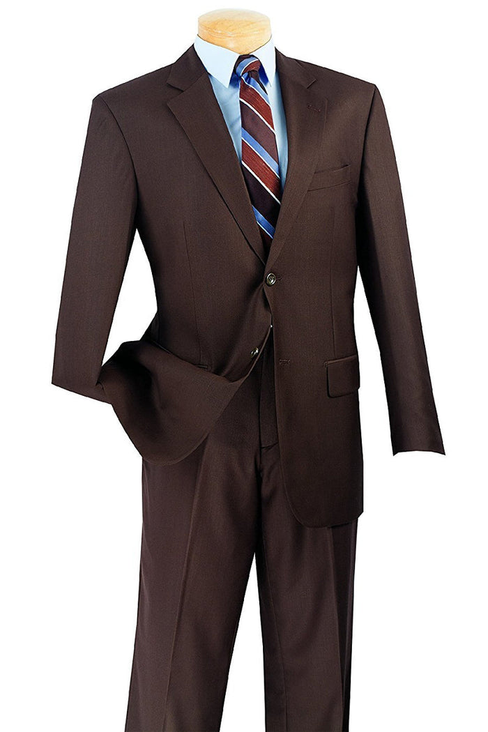 Mens Basic 2 Button Modern Fit Suit in Heather Grey by Vinci