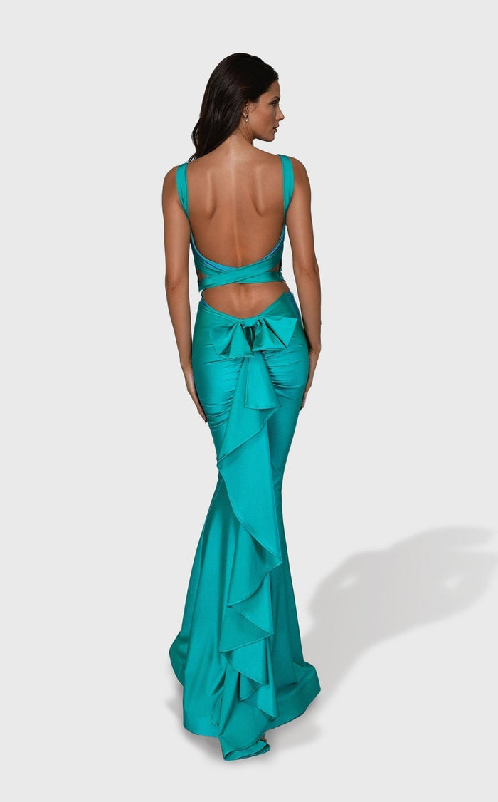 Jessica Angel JA2654 V-Neck Fitted Formal Floor-Length Evening Dress