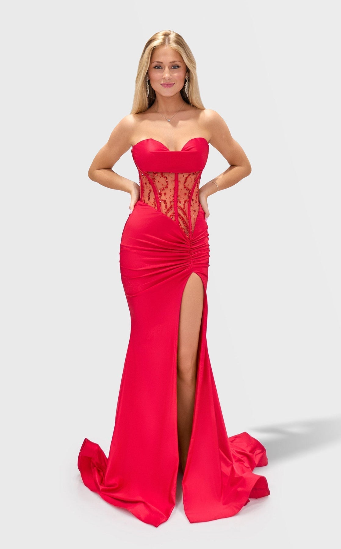 Jessica Angel JA2777 V-Neck Fitted Prom Formal Floor-Length Dress
