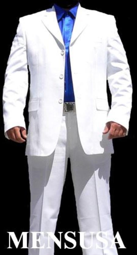 Joun Paul White 3 Buttons Super Cool Men s Suit - SuitUSA