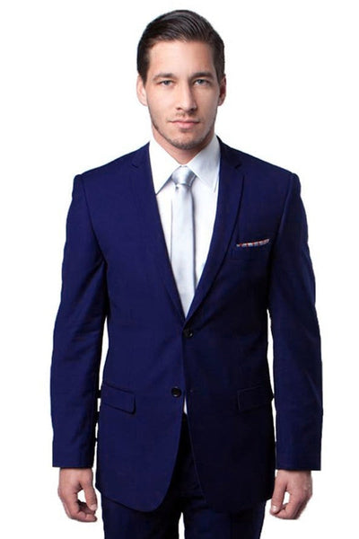 Men's Navy Slim Fit Wedding Suit by Tazio Suits