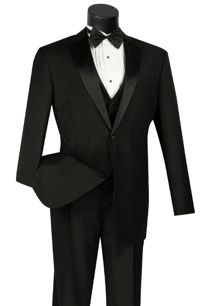 Mens 3 Button Vested Gangster Pinstripe 1920's Suit in Charcoal by Vinci