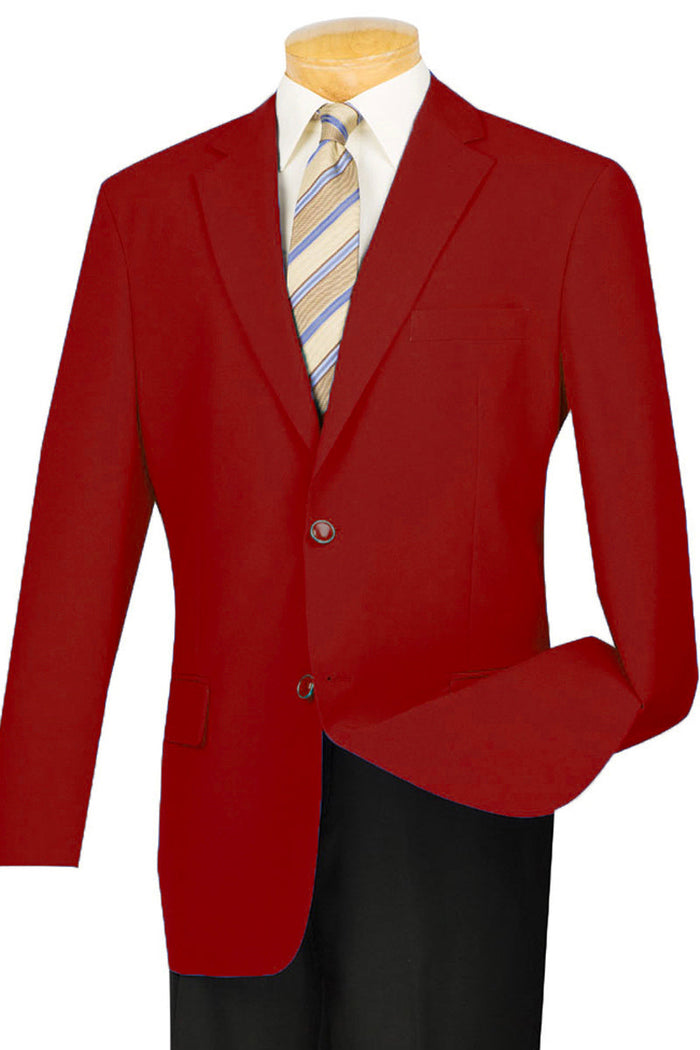 Mens 2 Button Poplin Dress Blazer in Black by Vinci
