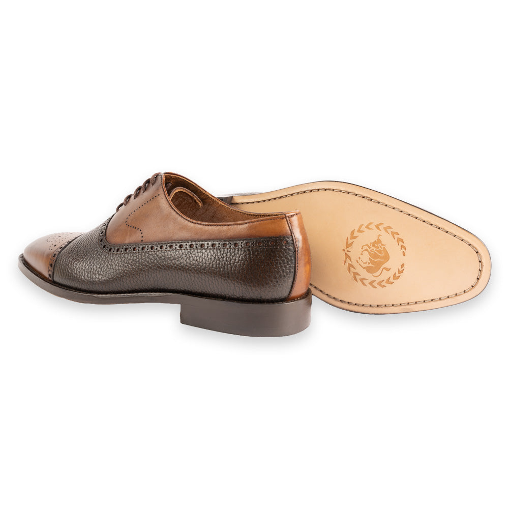 P0005223 -Kand -Two Lace up-Brown+Tan