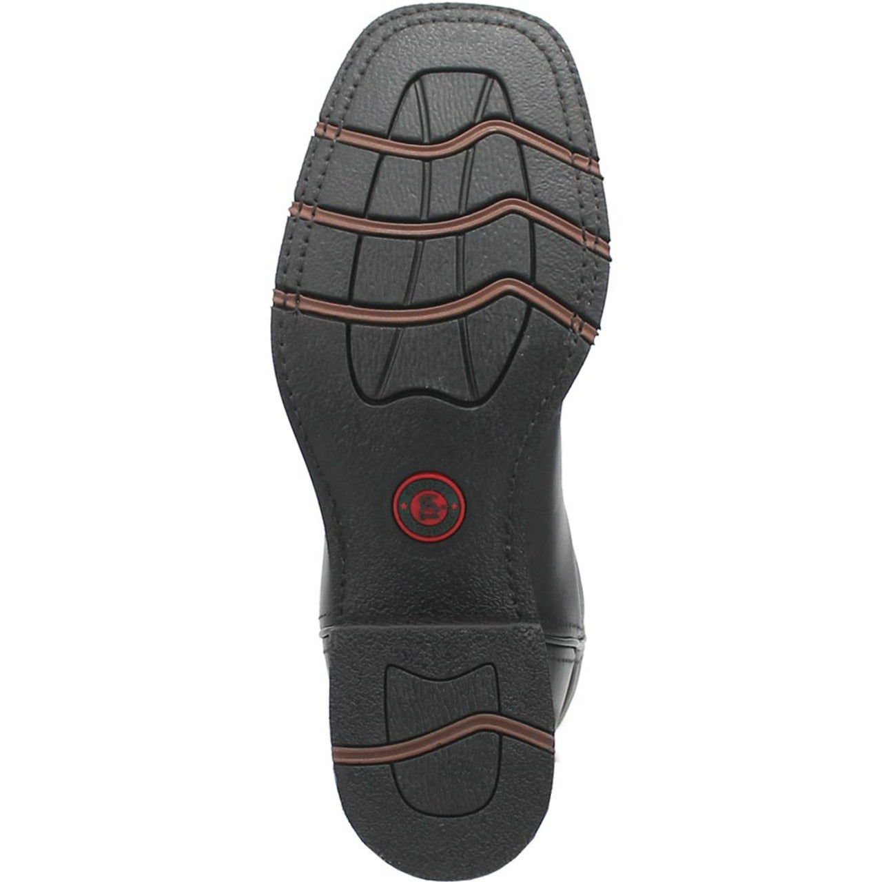 Laredo Kane Black Leather Broad Square Toe Boots for Men