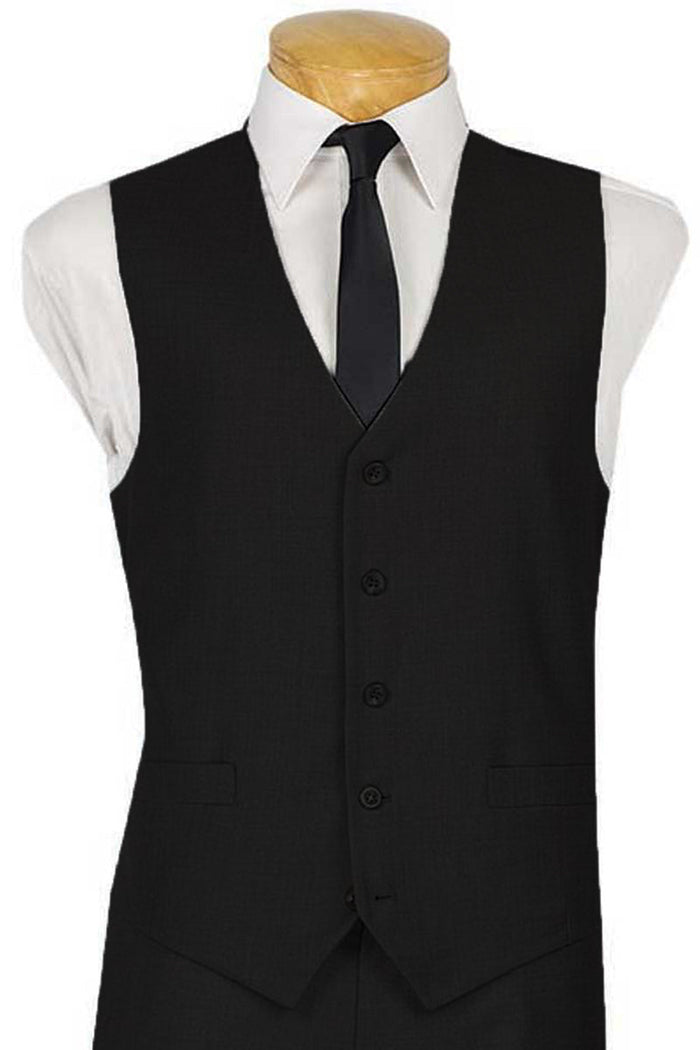 Mens Classic 5 Button Suit Vest in Beige by Vinci