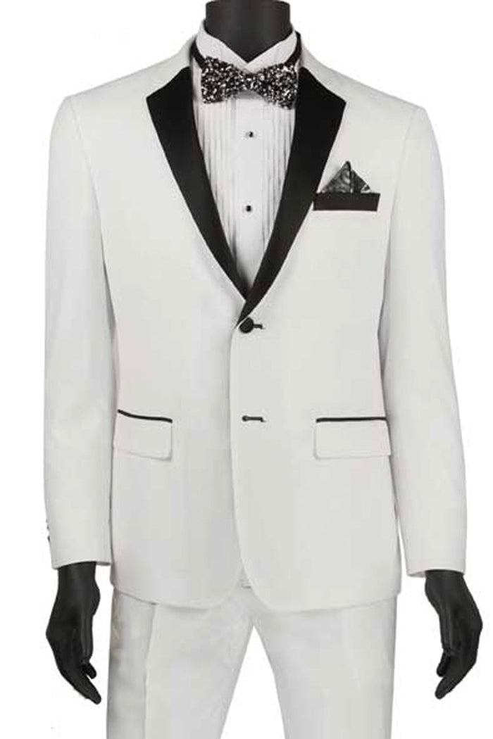 Mens Modern Notch Velvet Tuxedo in Navy by Vinci