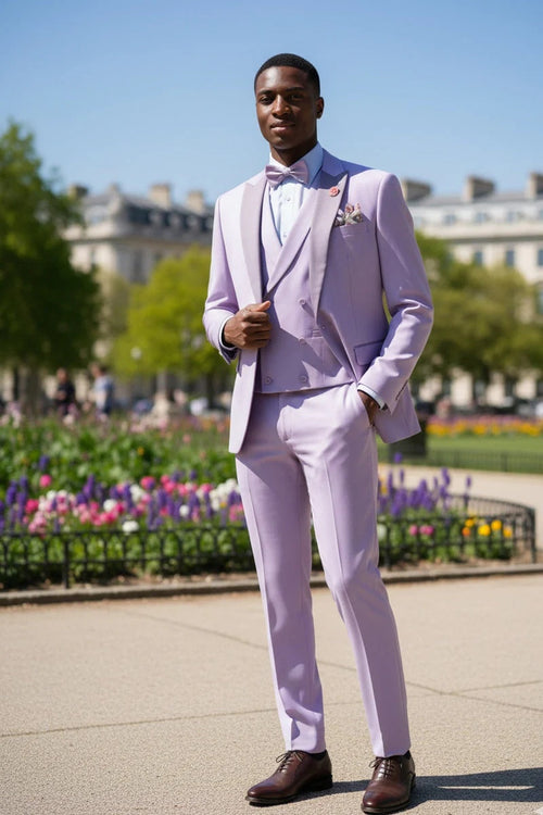Lavender 1-Button Peak Tuxedo