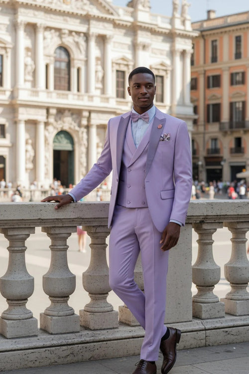Lavender 1-Button Peak Tuxedo