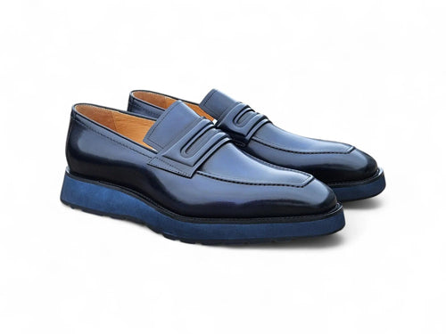 Leather Penny Loafer in Chunky Sole
