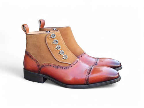 Leather & Suede Slip-On Boot