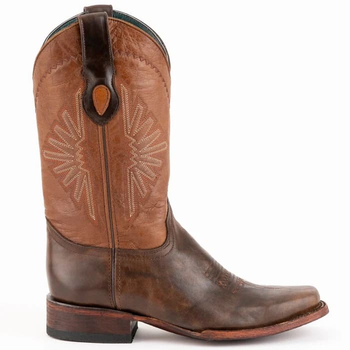 Ferinni Boot - Mens Dress Cowboy Boot - Ferrini Men's Santa Fe Leather Boots Handcrafted - Chocolate in Chocolate Color - Ferrini USA