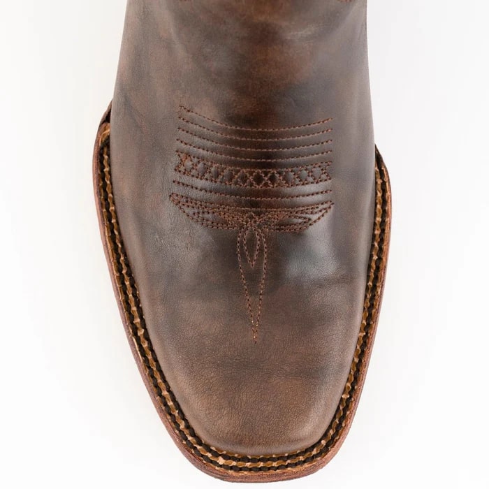 Ferinni Boot - Mens Dress Cowboy Boot - Ferrini Men's Santa Fe Leather Boots Handcrafted - Chocolate in Chocolate Color - Ferrini USA