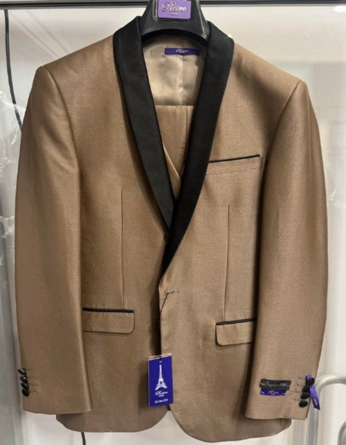 Camel Tuxedo - Mocca - Coffee - Light Brown Wedding Groom Suit by Menssuitsatlantain