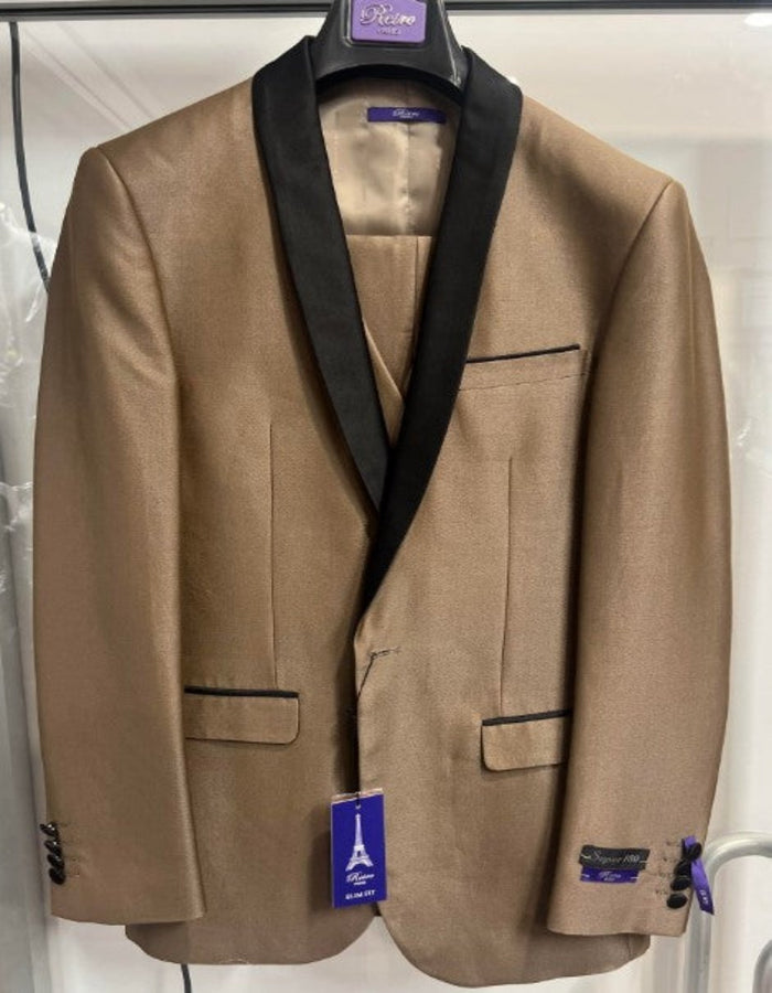 Camel Tuxedo - Mocca - Coffee - Light Brown Wedding Groom Suit by Menssuitsatlantain