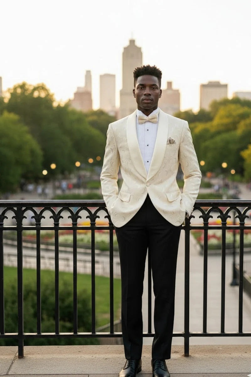 Light Champagne Tuxedo Jacket