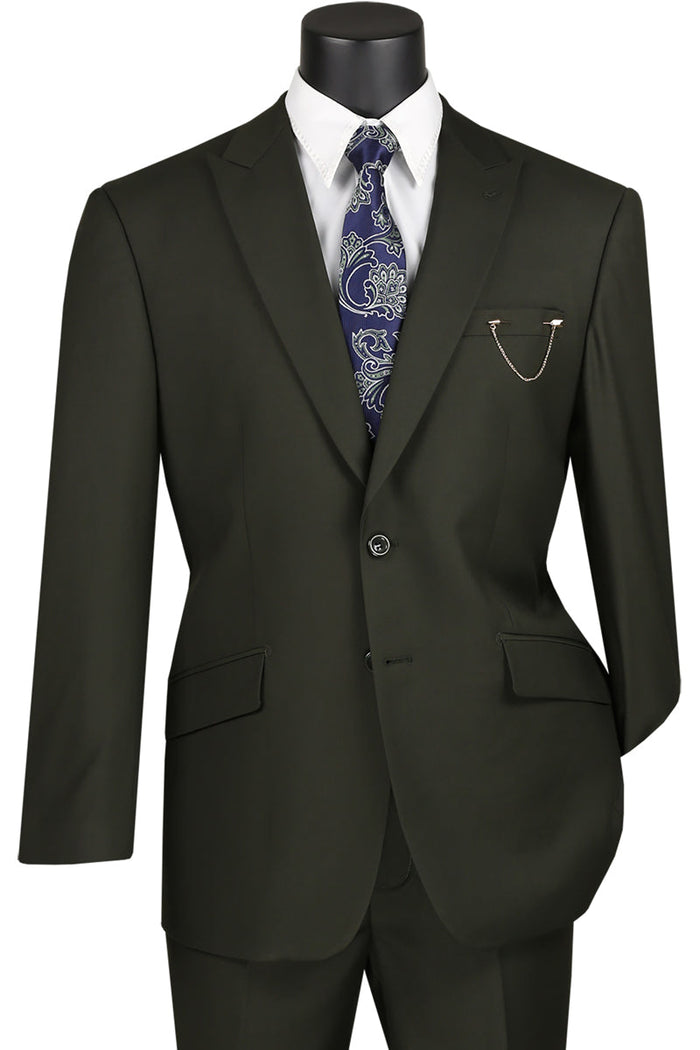 Burgundy Slim Fit Men's 2 Piece Business Suit 2 Button by Vinci