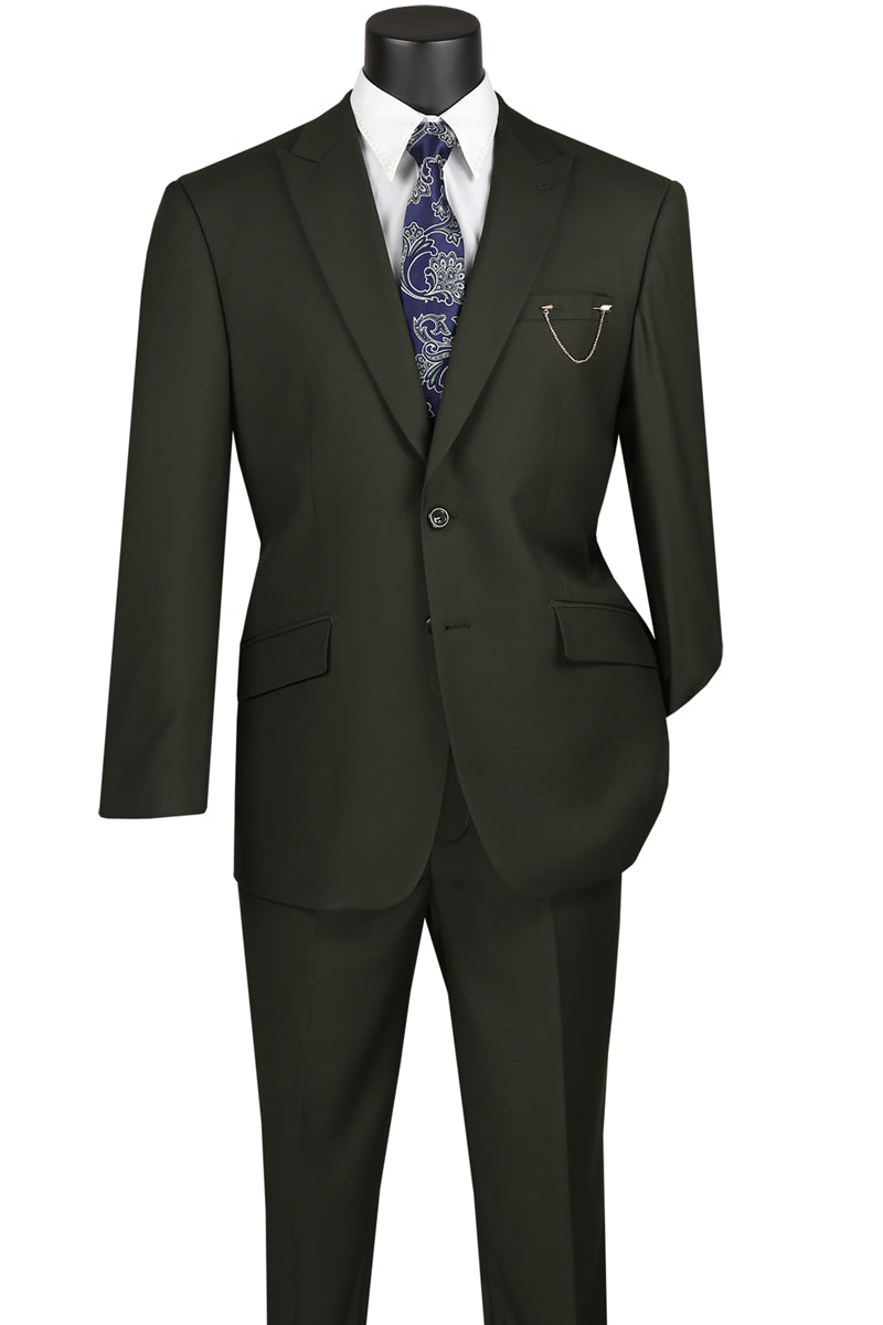 Burgundy Slim Fit Men's 2 Piece Business Suit 2 Button by Vinci