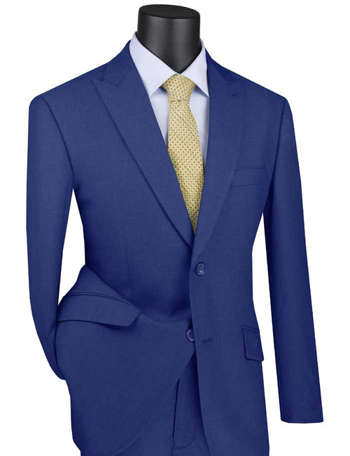 Leonardo Collection - Slim Fit Tuxedo 2 Button 3 Piece Suit Light Gray by Vinci