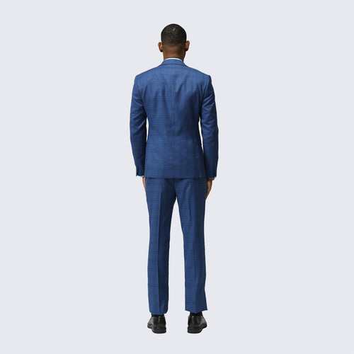 Dark Blue Skinny Fit Suit Three Piece Set - Wedding - Prom by Tazzio