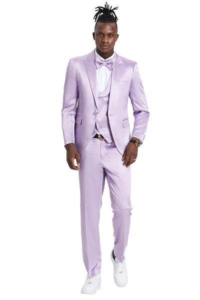 Men's Pink Linen Wedding Suit by Tazio Suits
