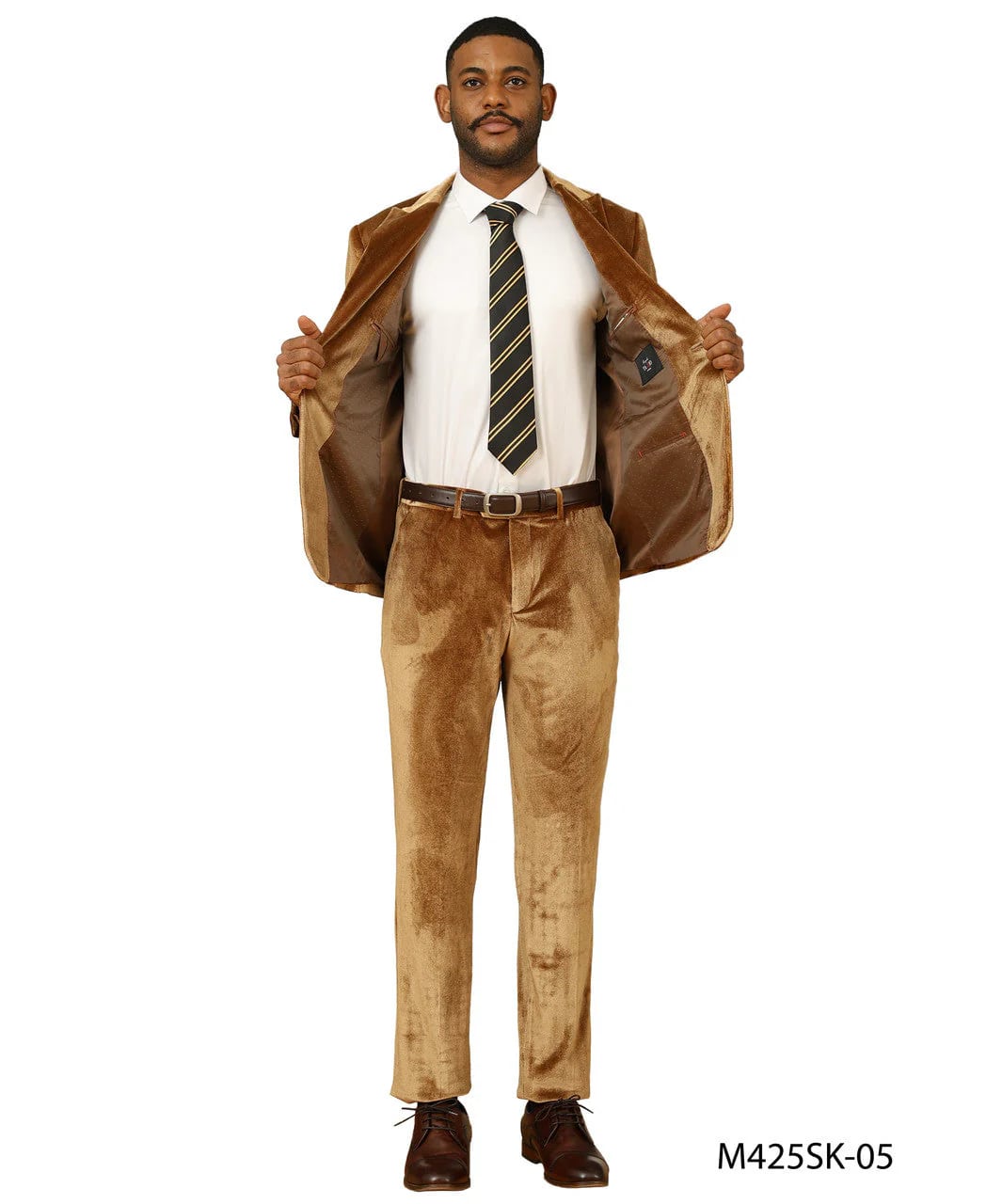 Big and Tall Blazer - Double Breasted Tuxedo Dinner Jacket in Color Gold Plus Size Paisley Sport Coat by USA Men's Outlet