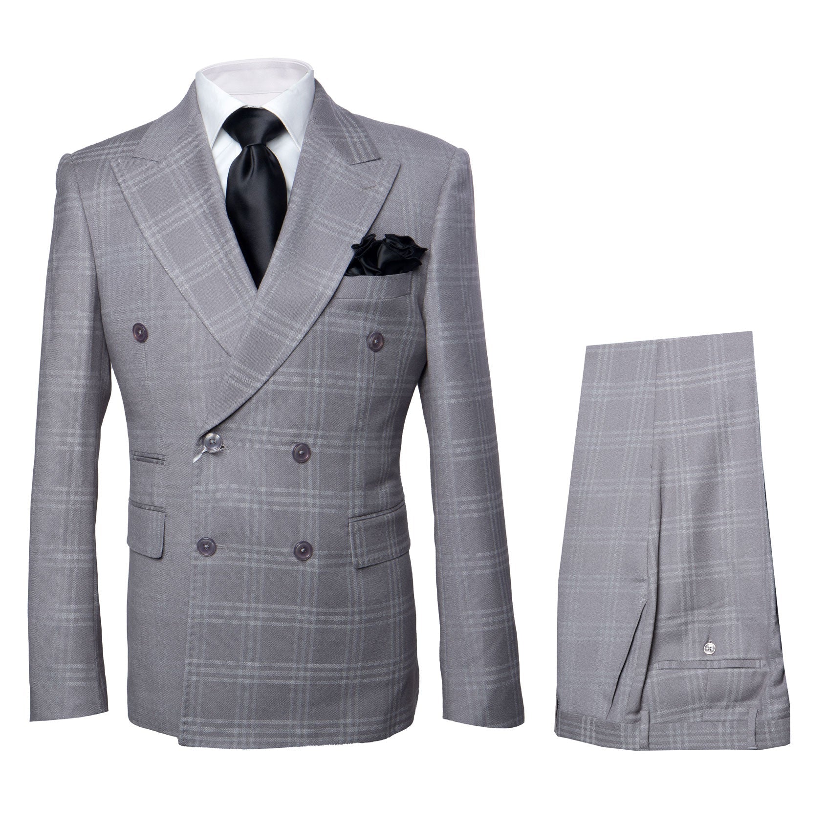 Men’s Grey Tailored Suit – Premium Milano Fit Formal & Business Wear by Rossi Man Milano RM1796