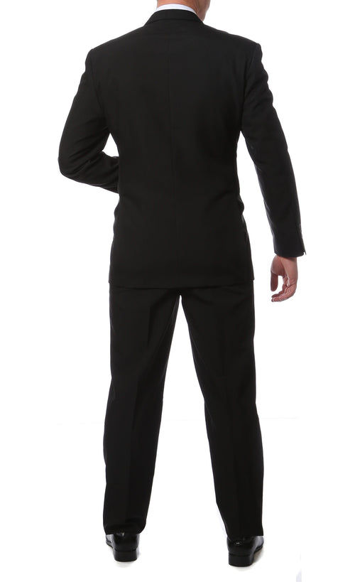 PL1969 Men's Black 2-Piece Suit — Big & Tall Fit, Sizes 38-72 (Short, Regular & Long)