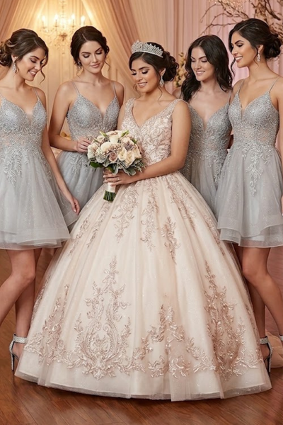 Dama Dresses for Quinceanera in Silver Style MQ1816 Quince Outfit