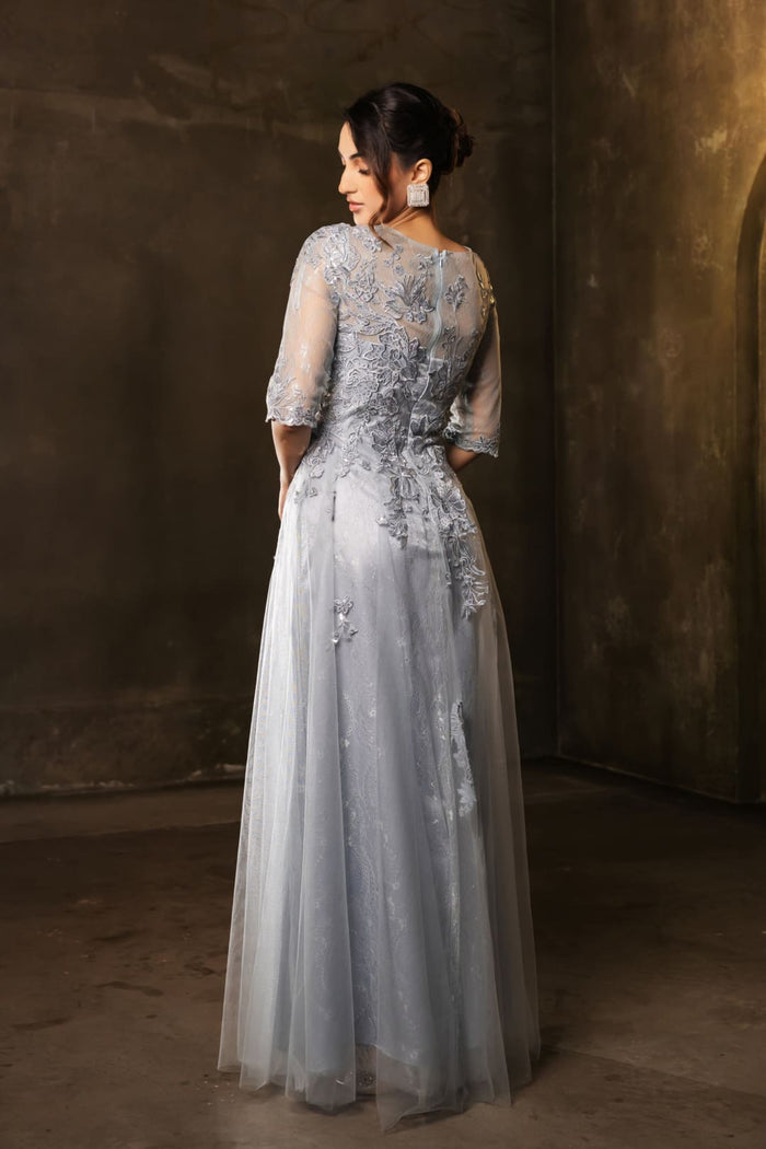 Mother Of The Bride Dress 3/4 Sleeves A-Line Gown By May Queen MQ2143-New Collection
