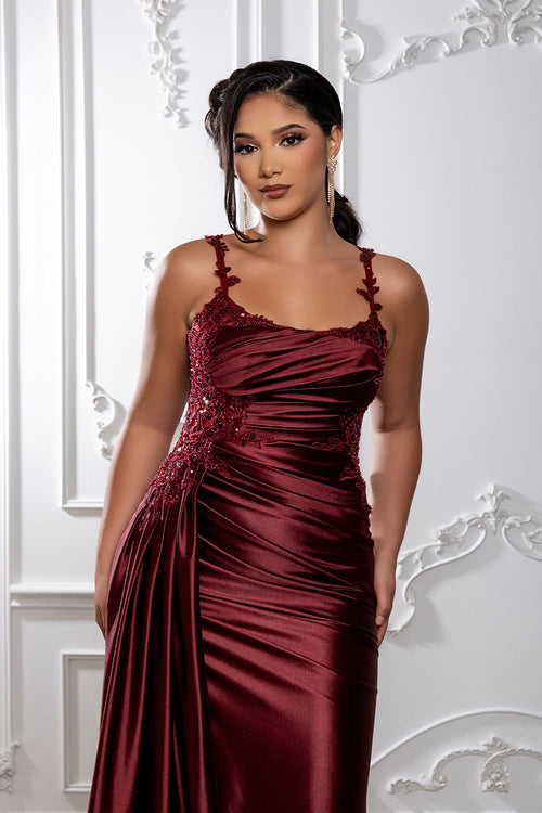 Prom Dress Square Neck Sleeveless Gala Gown By May Queen MQ2145