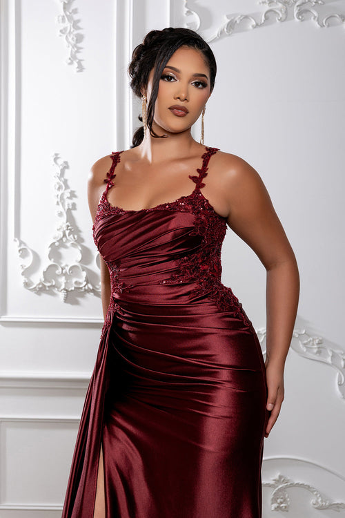 Prom Dress Square Neck Sleeveless Gala Gown By May Queen MQ2145
