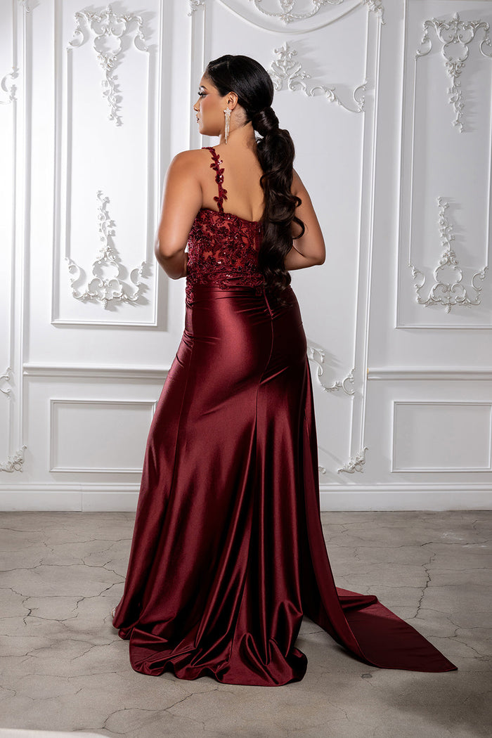 Prom Dress Square Neck Sleeveless Gala Gown By May Queen MQ2145