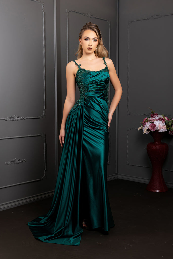 Prom Dress Square Neck Sleeveless Gala Gown By May Queen MQ2145