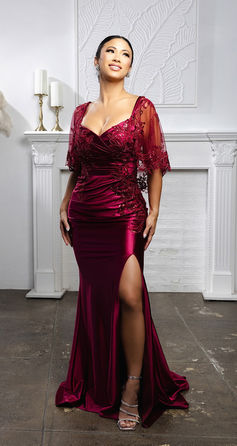 Sequin Lace Mermaid Mother of the Bride Gown By May Queen MQ2173