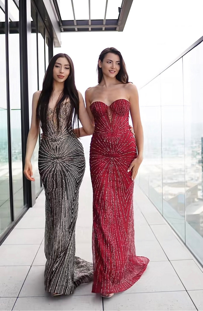 Strapless Corset Sequin Evening Gown | Sparkling Mermaid Prom Dress By May Queen MQ2195